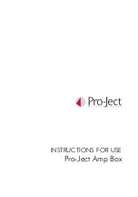 Pro-Ject Audio Systems Amp Box Instructions For Use preview