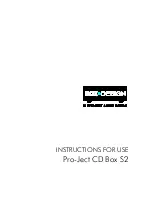 Pro-Ject Audio Systems CD Box S2 Instructions For Use preview