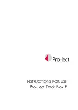 Предварительный просмотр 1 страницы Pro-Ject Audio Systems Dock Box F Instructions For Use