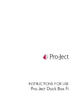 Pro-Ject Audio Systems Dock Box Fi Instructions For Use предпросмотр