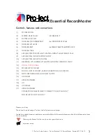 Предварительный просмотр 3 страницы Pro-Ject Audio Systems Essential III RecordMaster Instructions For Use Manual