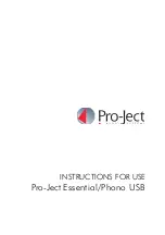 Предварительный просмотр 1 страницы Pro-Ject Audio Systems Essential / Phono USB Instructions For Use Manual