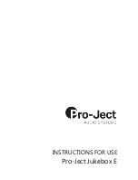 Pro-Ject Audio Systems Jukebox E Instructions For Use Manual preview