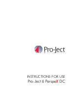 Pro-Ject Audio Systems Pro-Ject 6 PerspeX DC Instructions For Use Manual предпросмотр