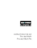 Pro-Ject Audio Systems Pro-Ject MaiA Instructions For Use Manual предпросмотр