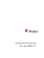 Pro-Ject Audio Systems Pro-Ject RPM 9.1 Instructions For Use Manual preview