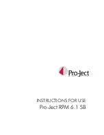 Pro-Ject Audio Systems RPM 6.1 SB SuperPack Instructions For Use Manual preview