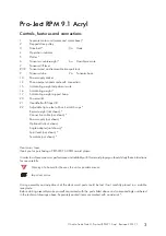 Preview for 3 page of Pro-Ject Audio Systems RPM 9.1 Acryl Instructions For Use Manual