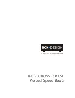 Pro-Ject Audio Systems Speed Box S Instructions For Use preview