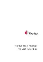 Pro-Ject Audio Systems Tuner Box Instructions For Use preview