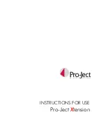 Pro-Ject Audio Systems Xtension Instructions For Use Manual предпросмотр