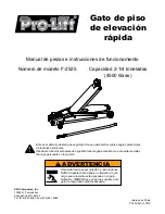 Preview for 15 page of Pro-Lift F-2525 Operating Instructions & Parts Manual