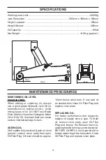 Preview for 4 page of Pro-Lift F2000 Owner'S Manual