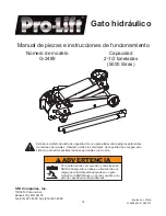 Preview for 14 page of Pro-Lift G-2489 Operating Instructions Manual