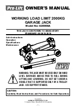 Pro-Lift G2000SA Owner'S Manual preview