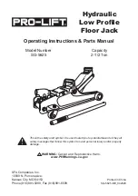 Pro-Lift SG-5625 Operating Instructions & Parts Manual preview