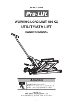 Pro-Lift T-2300A Owner'S Manual preview