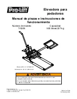 Предварительный просмотр 14 страницы Pro-Lift T-5305 Operating Instructions & Parts Manual