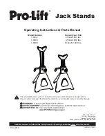 Preview for 1 page of Pro-Lift T-6902 Operating Instructions & Parts Manual