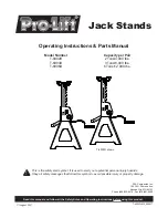 Preview for 1 page of Pro-Lift T-6902D Operating Instructions & Parts Manual