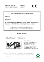 Предварительный просмотр 2 страницы PRO LIFTS VMB TE-086 Operating Instructions & User Manual