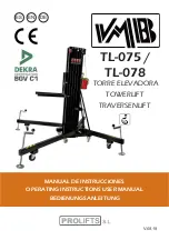 PRO LIFTS VMB TL-075 Operating Instructions & User Manual предпросмотр