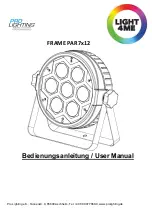 Pro Lighting FRAME PAR 7x12 User Manual предпросмотр