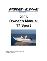 Preview for 1 page of Pro-Line Boats 17 Sport 2006 Owner'S Manual