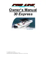 Pro-Line Boats 2001 30 Express Owner'S Manual preview