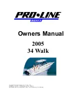 Pro-Line Boats 2004 33 Walk Owner'S Manual preview