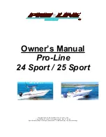 Preview for 1 page of Pro-Line Boats 2005 29 Super Sport Owner'S Manual