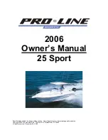 Pro-Line Boats 2006 25 Sport Owner'S Manual preview