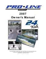 Pro-Line Boats 2007 24 Walk Owner'S Manual preview