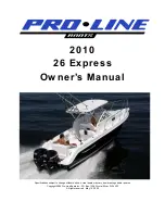 Preview for 1 page of Pro-Line Boats 2010 26 Express Owner'S Manual