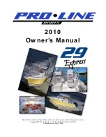 Pro-Line Boats 2010 29 Express Owner'S Manual preview