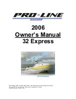 Pro-Line Boats 32 Express 2005 Owner'S Manual preview