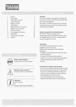 Preview for 2 page of Pro-Line System CS300FU Operating Instructions Manual