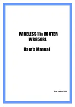 PRO-NETS WR850RL User Manual preview