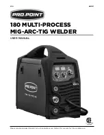 pro.point 180 MULTI-PROCESS MIG-ARC-TIG WELDER User Manual preview