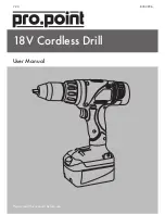 pro.point 18V Cordless Drill User Manual предпросмотр