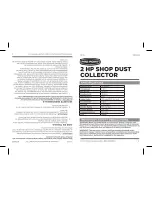 Preview for 3 page of pro.point 2HP Shop Dust Collector User Manual