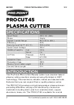 Preview for 2 page of pro.point PROCUT45 User Manual