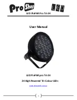 Pro Shop LED PixPAR pro Tri-24 User Manual preview