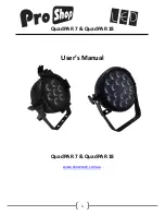 Pro Shop QuadPAR 18 User Manual preview