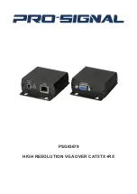 Preview for 1 page of PRO SIGNAL PSG03679 Quick Start Manual