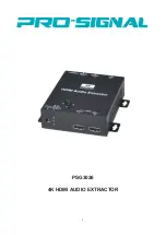 PRO SIGNAL PSG3026 Quick Start Manual предпросмотр