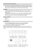 Предварительный просмотр 2 страницы PRO SIGNAL PSG3052 Instruction Manual