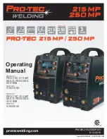 Preview for 1 page of Pro-Tec Welding G1621500 Operating Manual