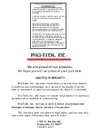 Preview for 14 page of Pro-Tech CM 5000D Instructions Manual