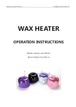 Pro-Wax100 WH001 Operation Instructions preview